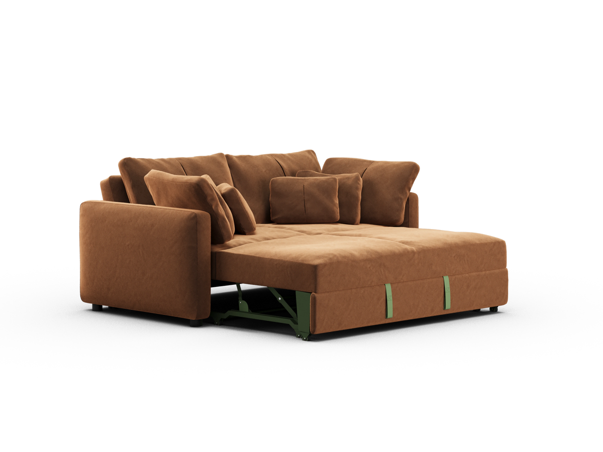 Paddo Sofa Bed - Burnt Butter (Velvet) / 3-Seater (Queen)