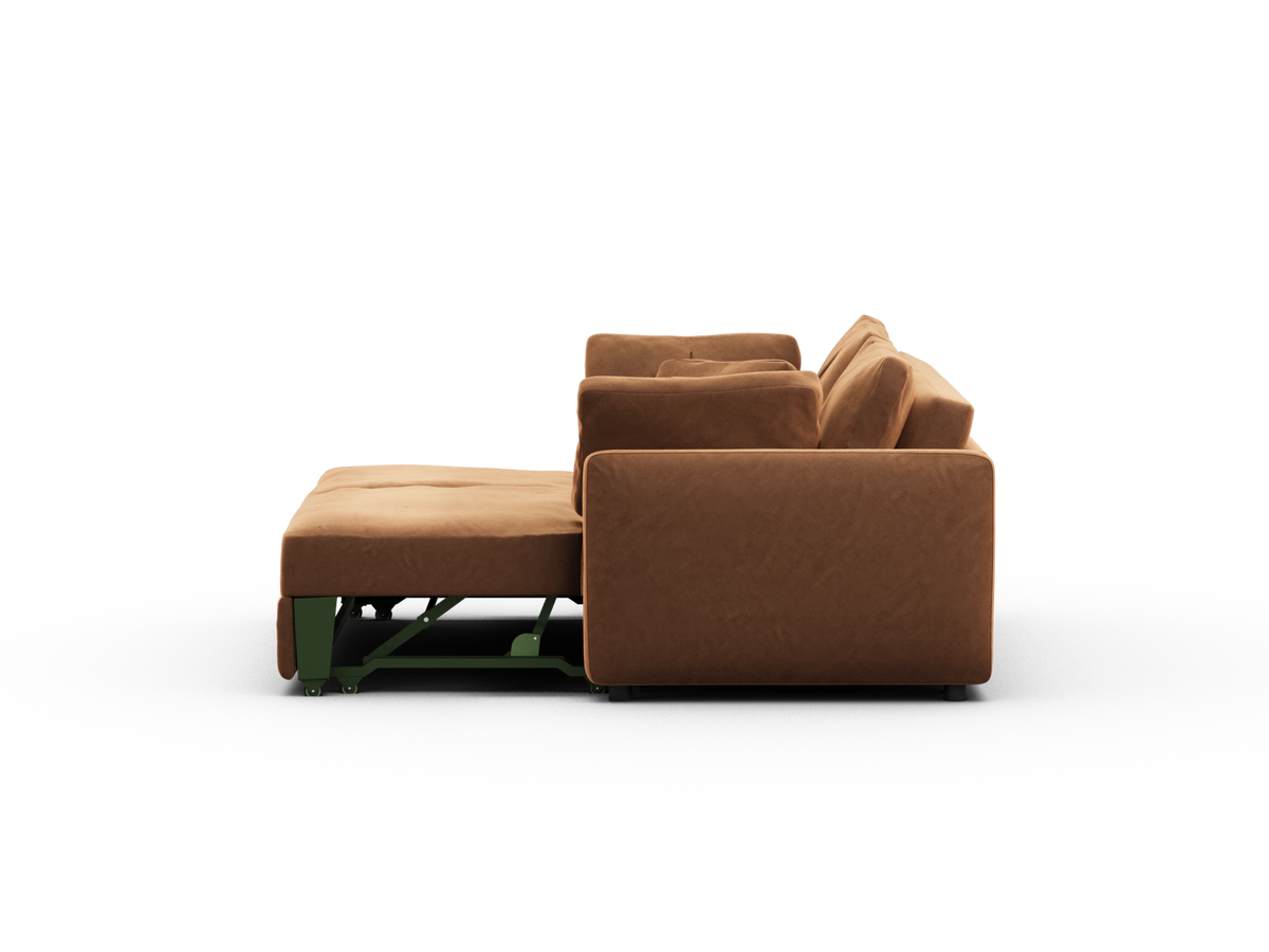 Paddo Sofa Bed - Burnt Butter (Velvet) / 3-Seater (Queen)