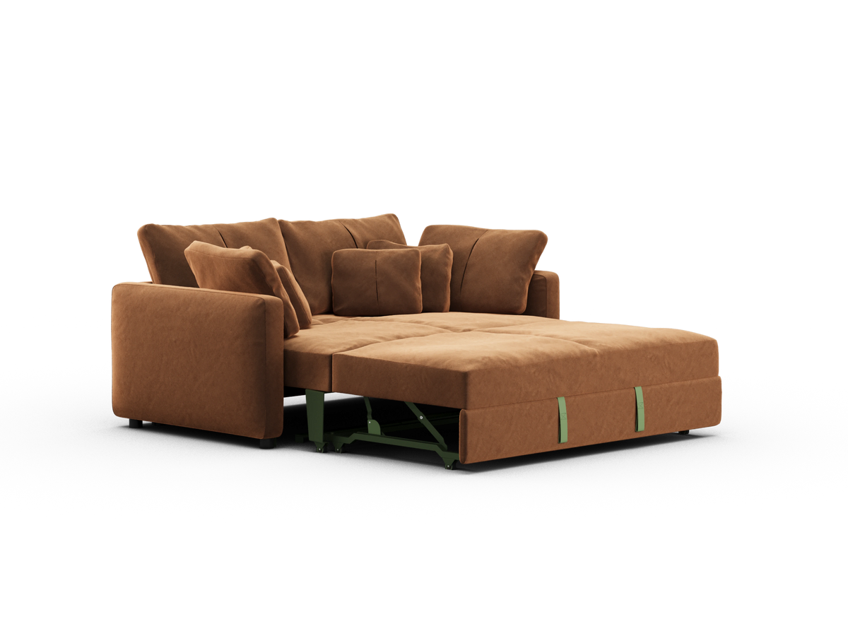 Paddo Sofa Bed - Burnt Butter (Velvet) / 3-Seater (Queen)