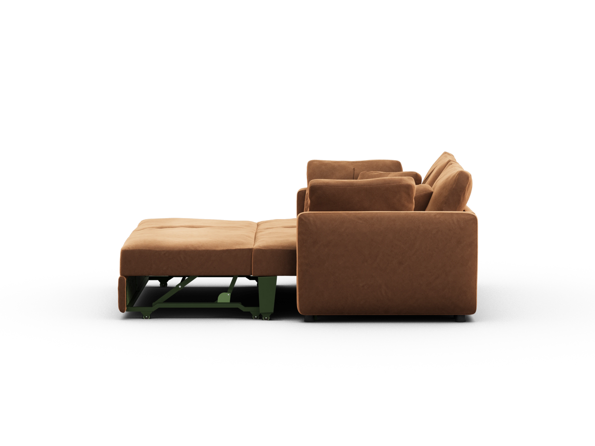 Paddo Sofa Bed - Burnt Butter (Velvet) / 3-Seater (Queen)
