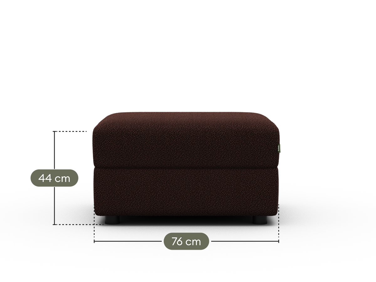 Paddo Sofa Bed Ottoman - Burnt Mulberry (Luxe edition)