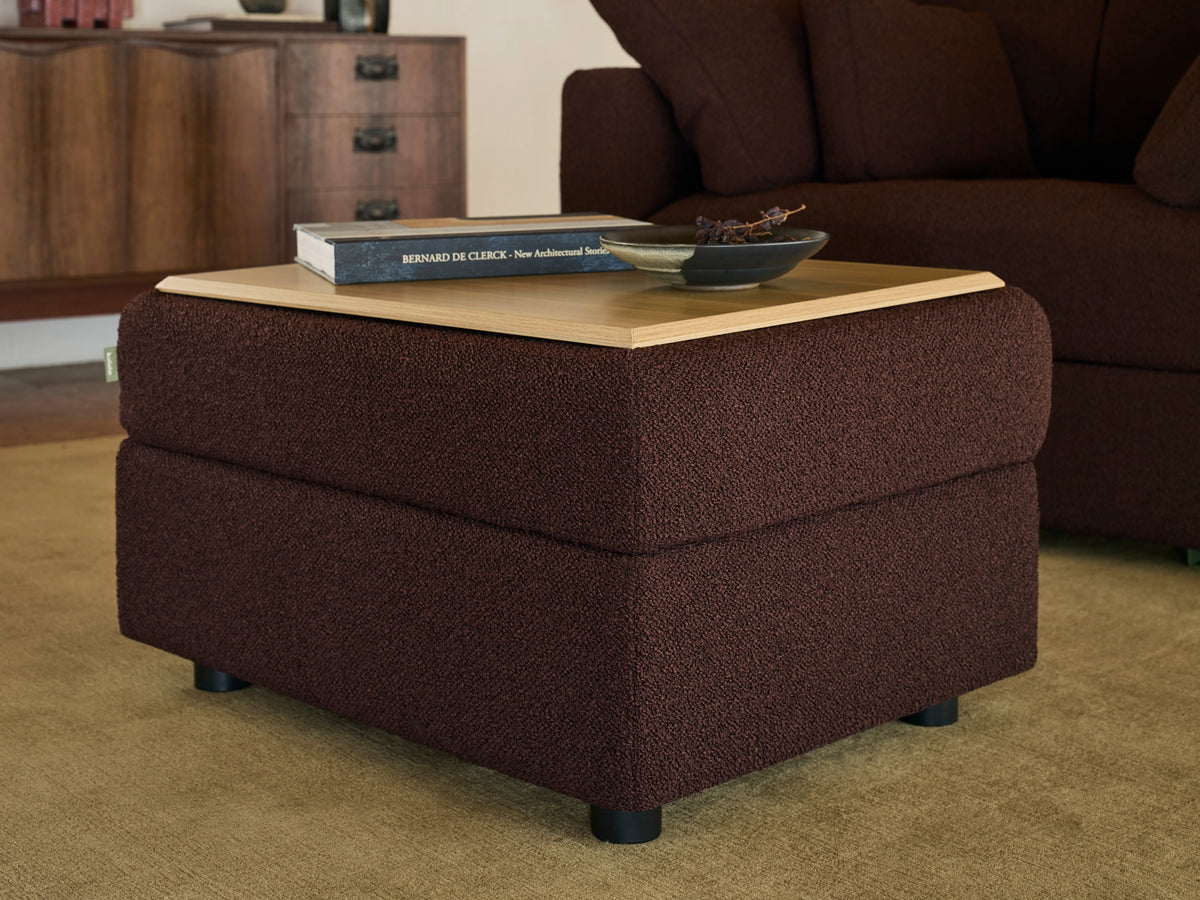 Paddo Sofa Bed Ottoman - Burnt Mulberry (Luxe edition)