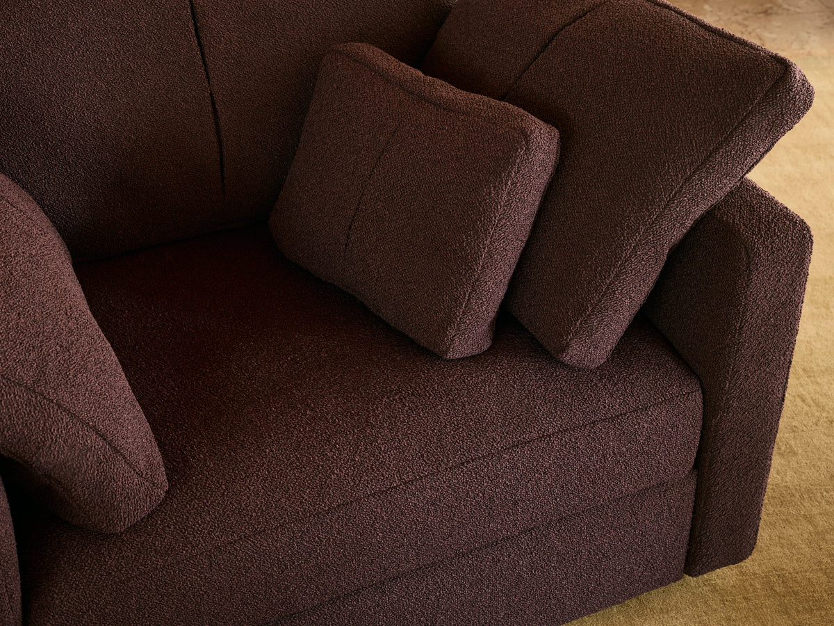 Paddo Sofa Bed - Burnt Mulberry (Luxe edition) / 1.5-Seater (Single)