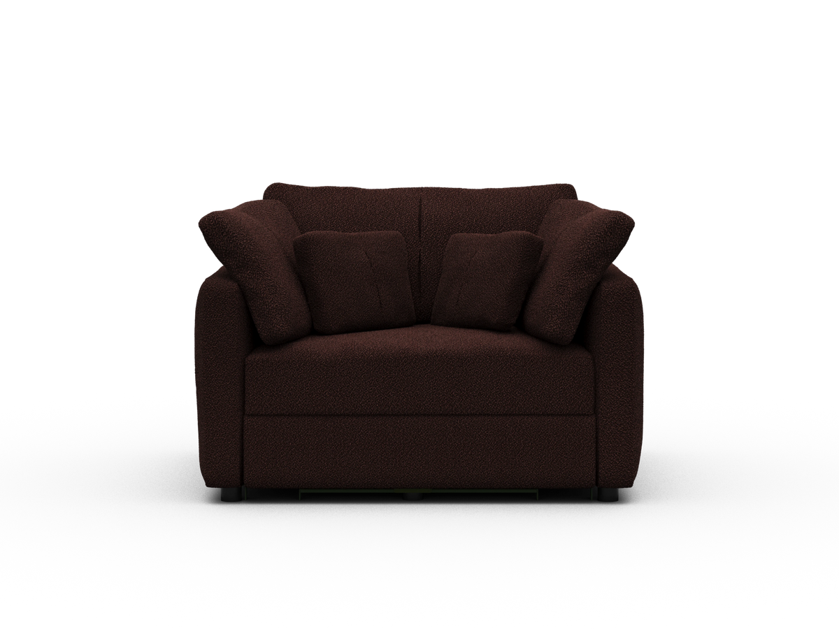 Paddo Sofa Bed - Burnt Mulberry (Luxe edition) / 1.5-Seater (Single)