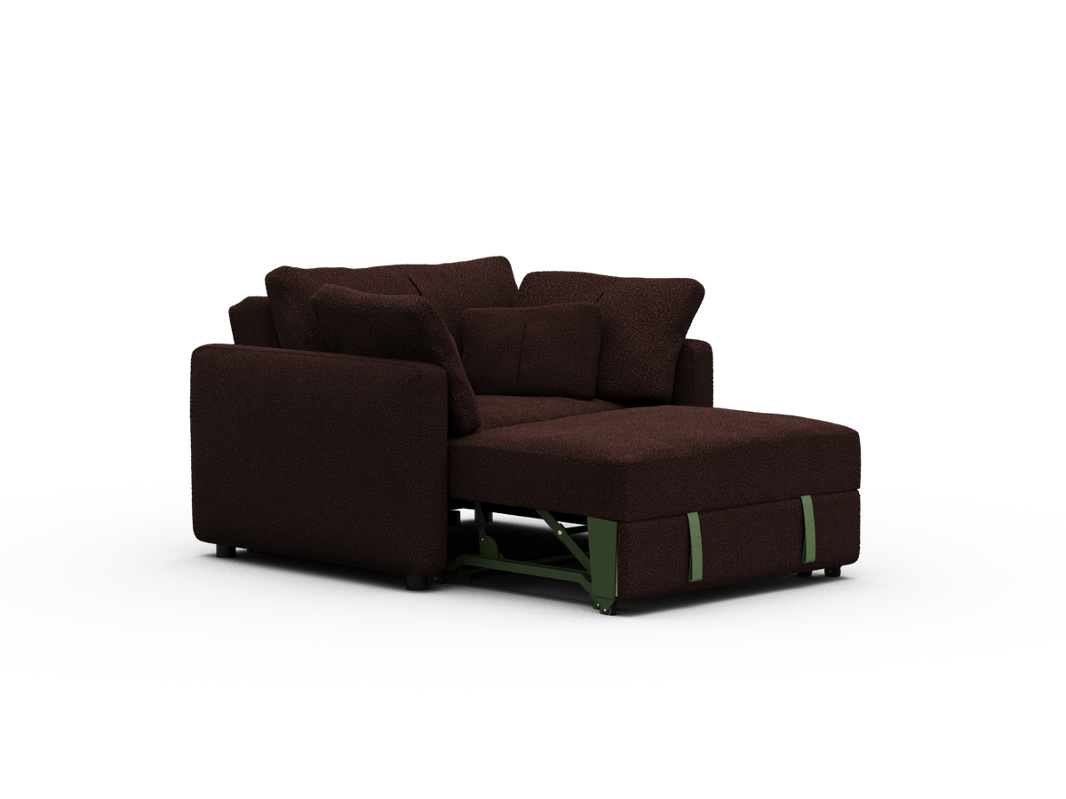 Paddo Sofa Bed - Burnt Mulberry (Luxe edition) / 1.5-Seater (Single)
