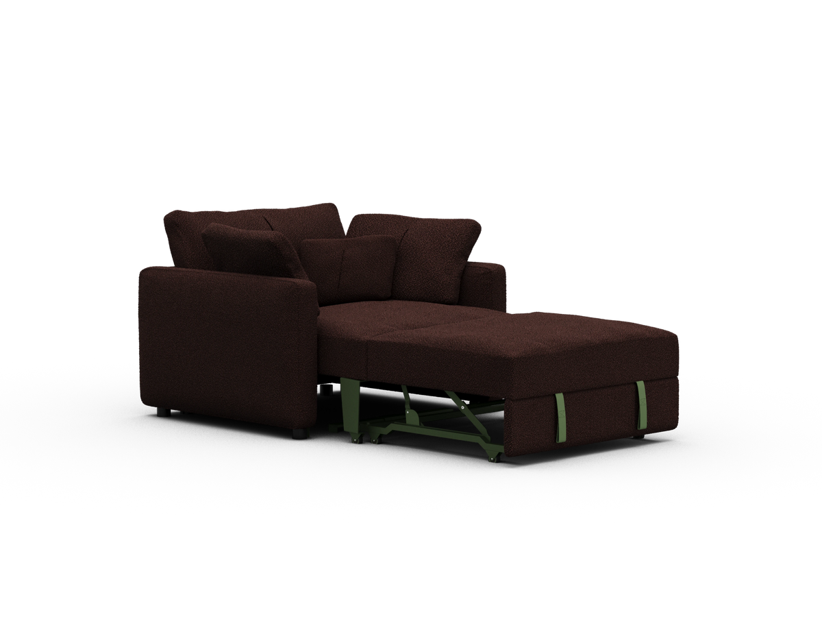 Paddo Sofa Bed - Burnt Mulberry (Luxe edition) / 1.5-Seater (Single)