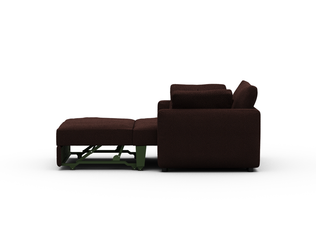 Paddo Sofa Bed - Burnt Mulberry (Luxe edition) / 1.5-Seater (Single)