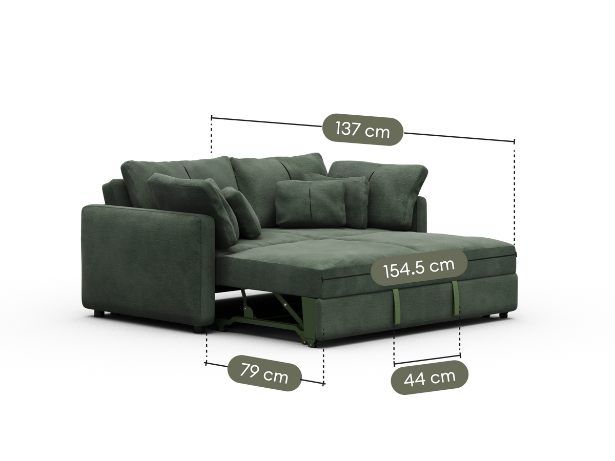 Paddo Sofa Bed - Fern Gully / 3-Seater (Queen)