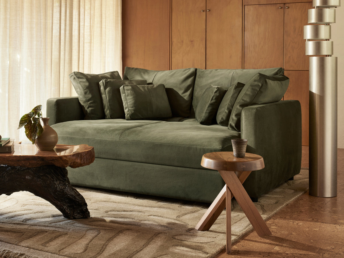 Paddo Sofa Bed - Velvet Moss (Velvet) / 2.5-Seater (Double)