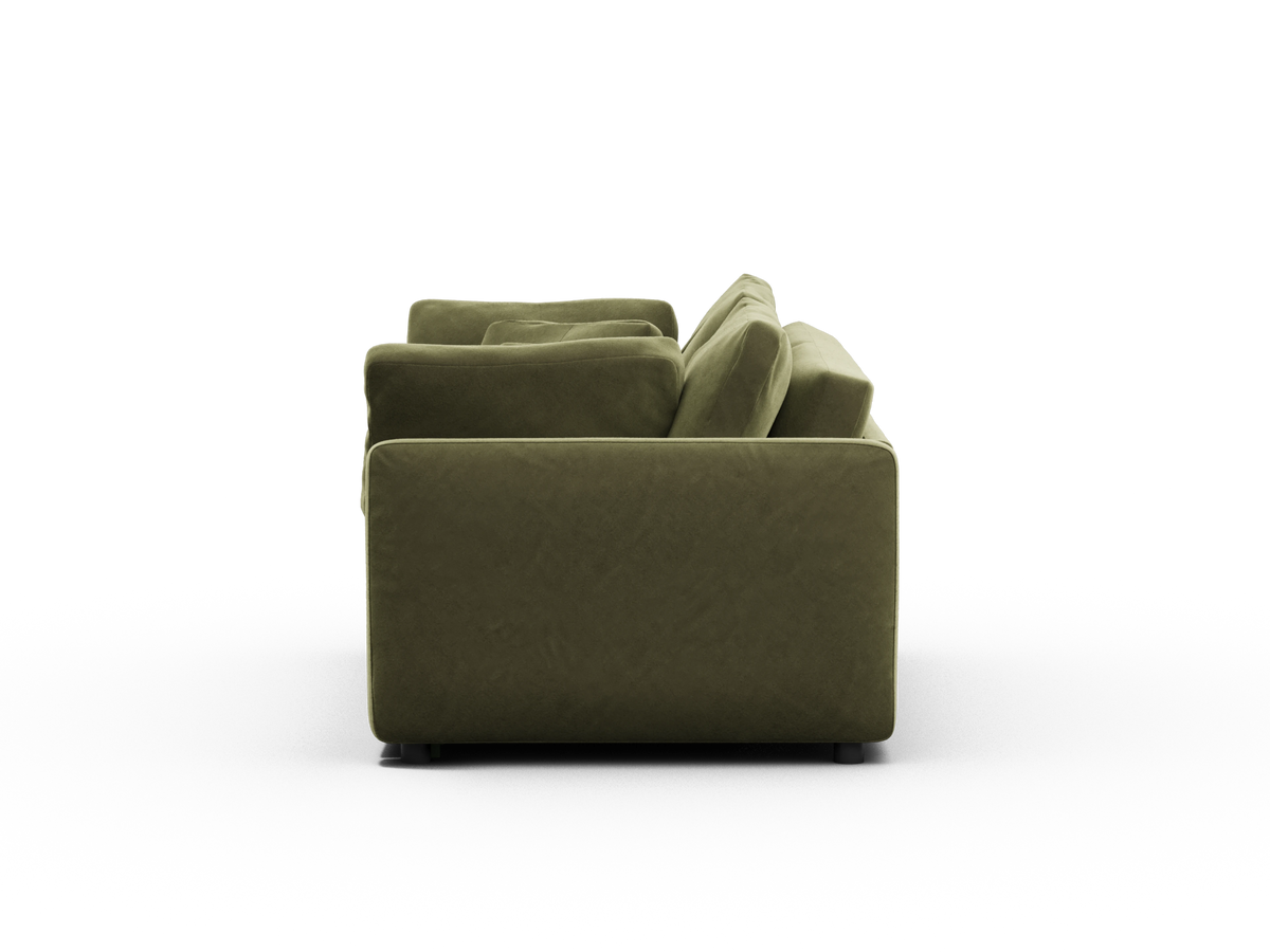 Paddo Sofa Bed - Velvet Moss (Velvet) / 2.5-Seater (Double)