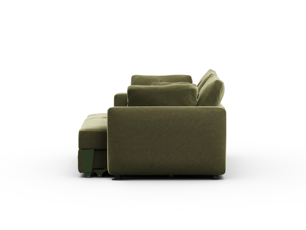 Paddo Sofa Bed - Velvet Moss (Velvet) / 2.5-Seater (Double)