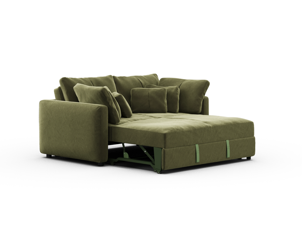 Paddo Sofa Bed - Velvet Moss (Velvet) / 2.5-Seater (Double)