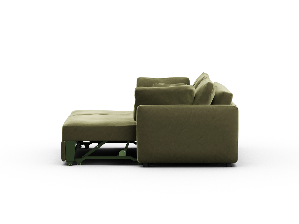 Paddo Sofa Bed - Velvet Moss (Velvet) / 2.5-Seater (Double)