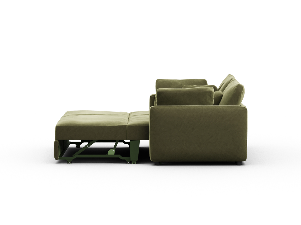 Paddo Sofa Bed - Velvet Moss (Velvet) / 2.5-Seater (Double)