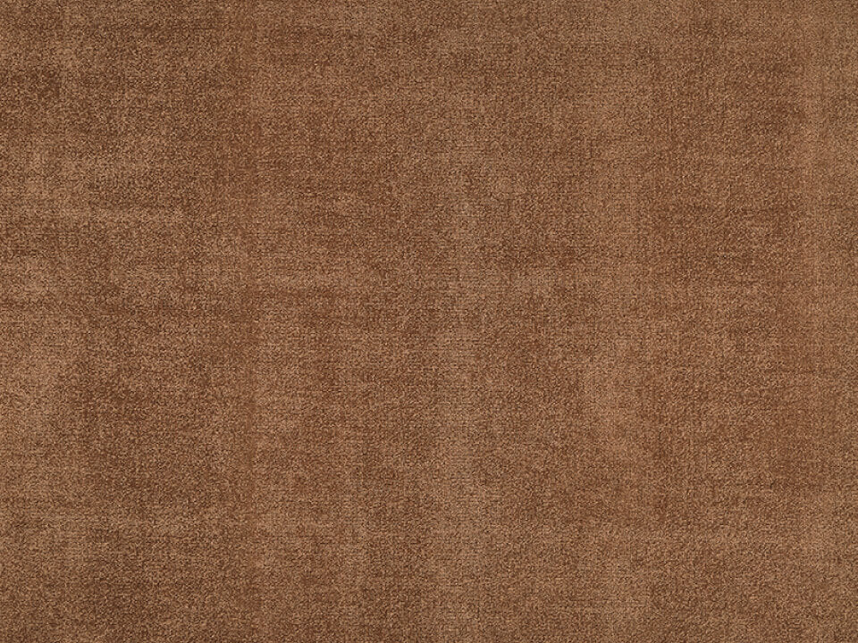 Brown textured fabric, close-up view. Rich, uniform shading ideal for upholstery or carpet, providing a warm, earthy tone.