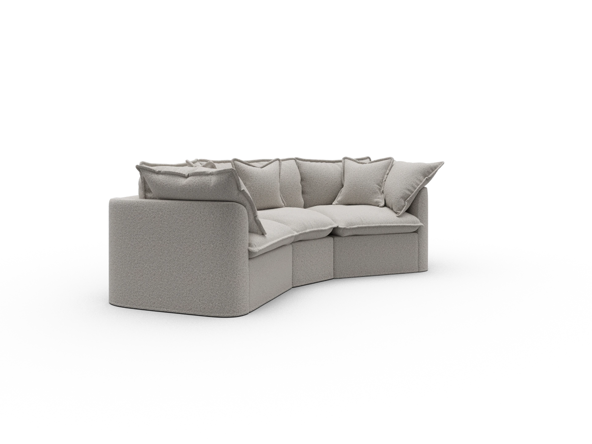 Tamarama Modular Sofa - 3 Sections / Regular / Aussie Latte (Luxe)