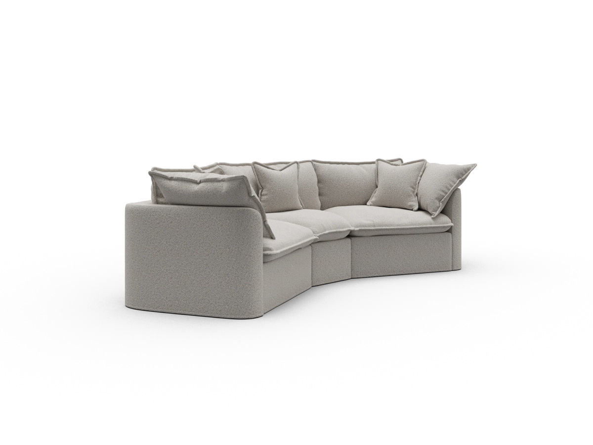 Tamarama Modular Sofa - 3 Sections / Extra Wide / Aussie Latte (Luxe)