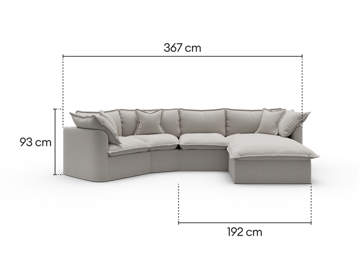 Tamarama Modular Sofa - 4 Sections / Regular / Aussie Latte (Luxe)