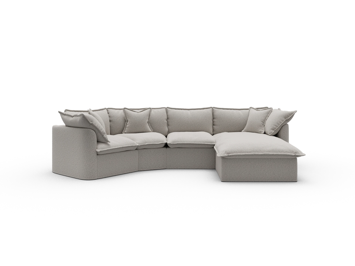 Tamarama Modular Sofa - 4 Sections / Regular / Aussie Latte (Luxe)
