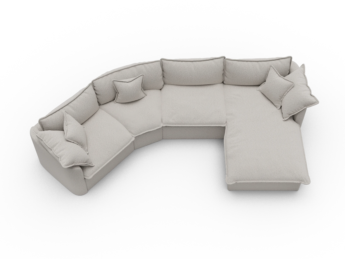 Tamarama Modular Sofa - 4 Sections / Extra Wide / Aussie Latte (Luxe)