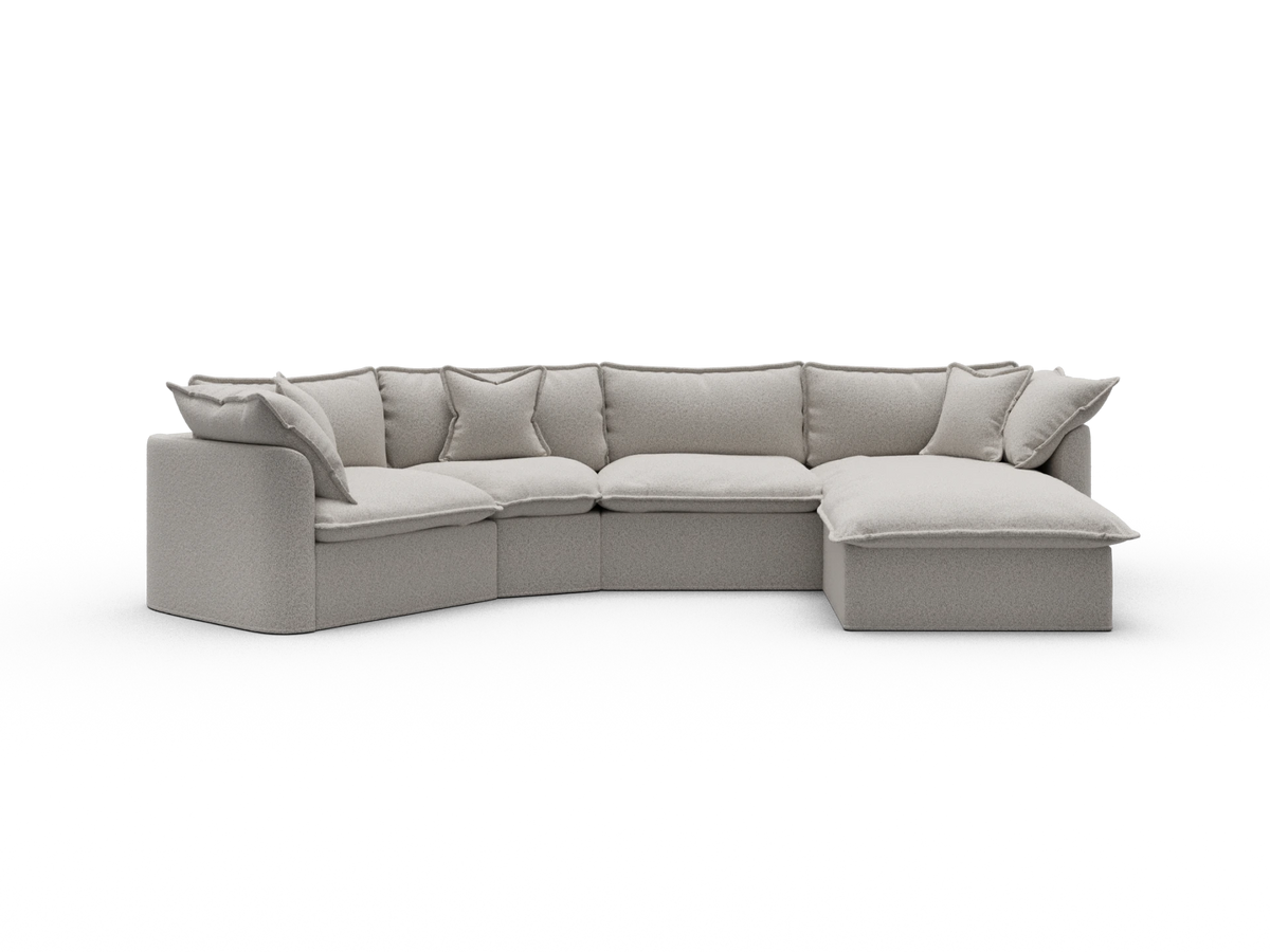 Tamarama Modular Sofa - 4 Sections / Extra Wide / Aussie Latte (Luxe)