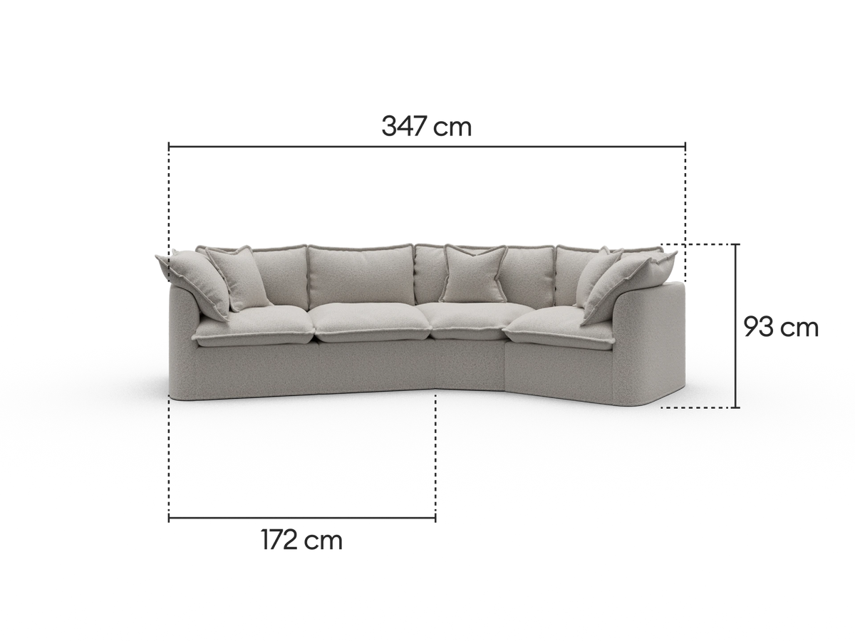 Tamarama Modular Sofa - 4 Sections / Regular / Aussie Latte (Luxe)