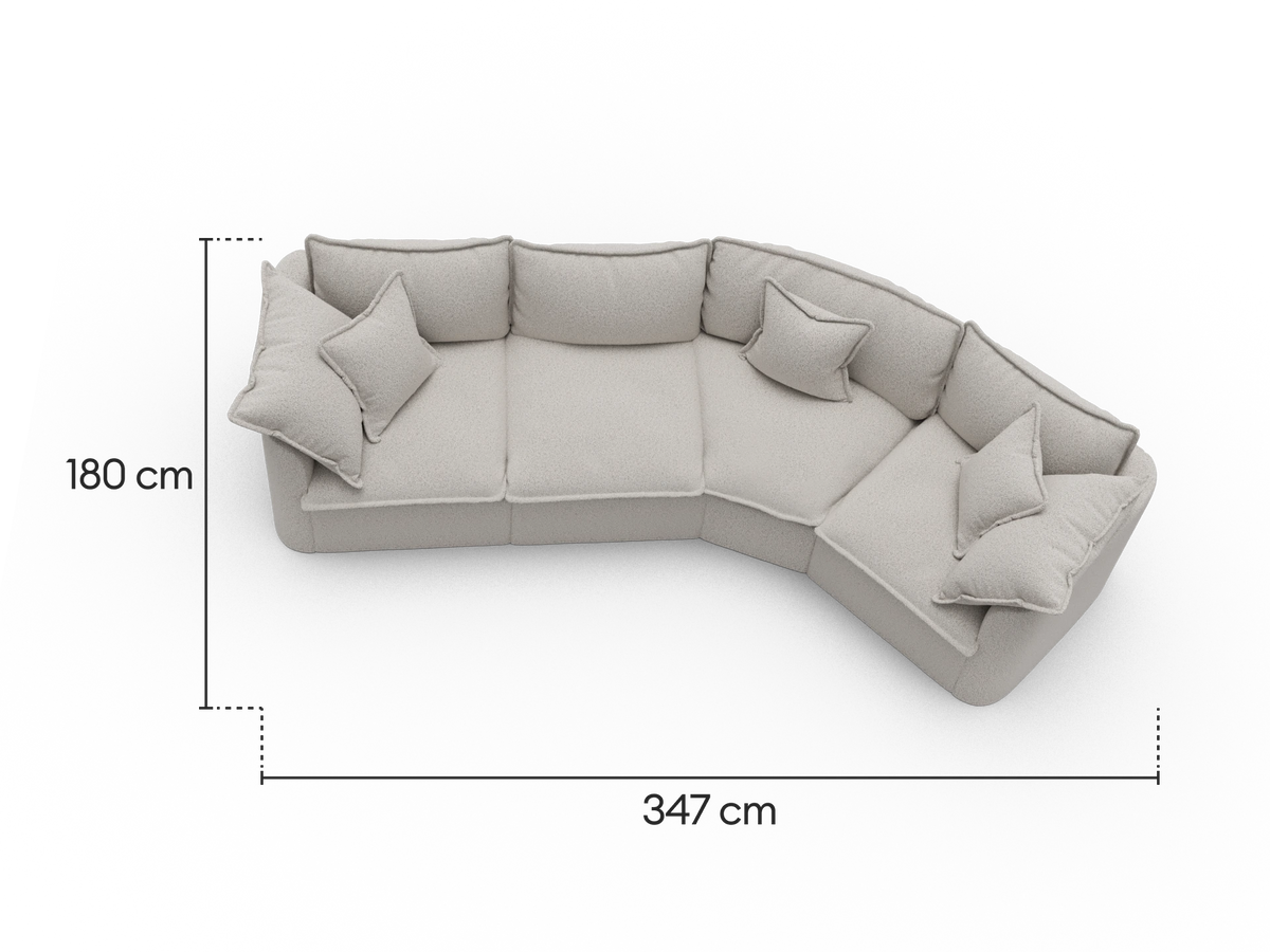 Tamarama Modular Sofa - 4 Sections / Regular / Aussie Latte (Luxe)