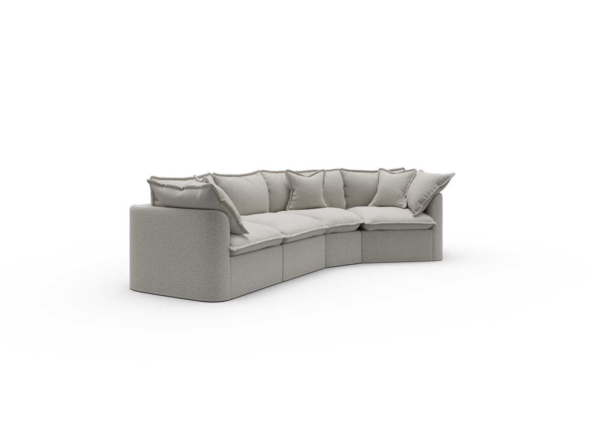 Tamarama Modular Sofa - 4 Sections / Regular / Aussie Latte (Luxe)
