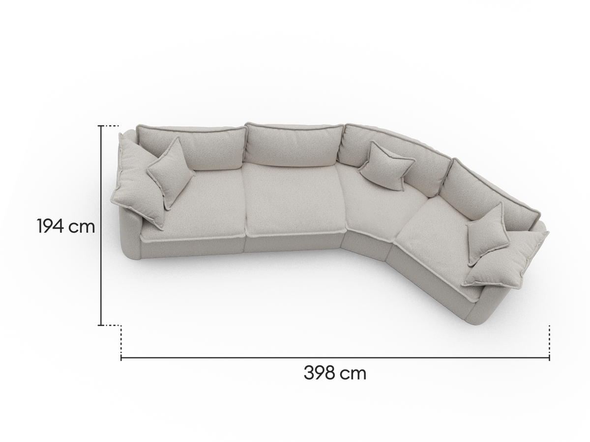 Tamarama Modular Sofa - 4 Sections / Extra Wide / Aussie Latte (Luxe)