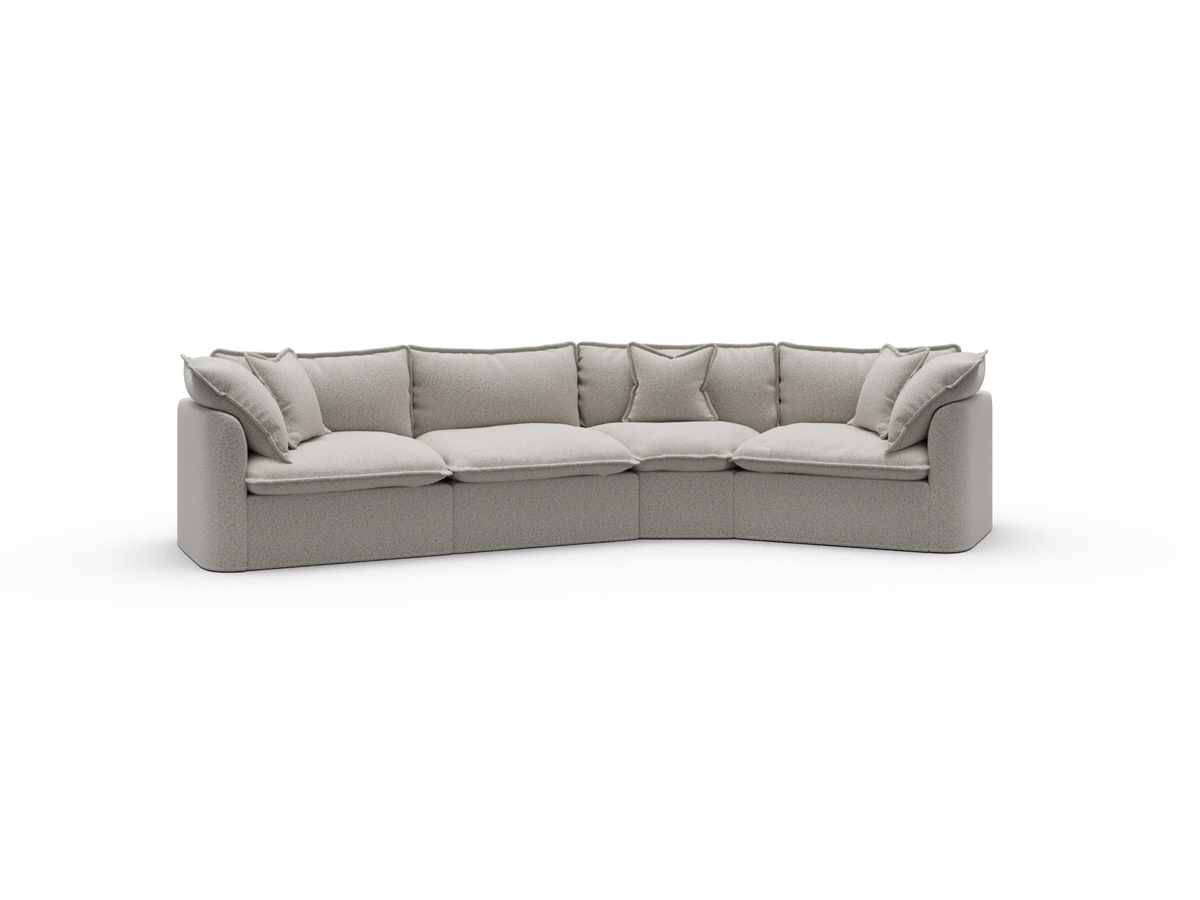 Tamarama Modular Sofa - 4 Sections / Extra Wide / Aussie Latte (Luxe)