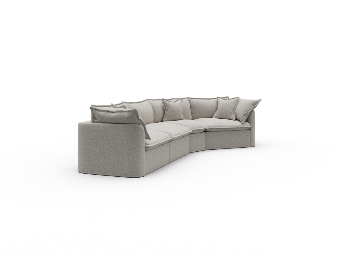Tamarama Modular Sofa - 4 Sections / Extra Wide / Aussie Latte (Luxe)