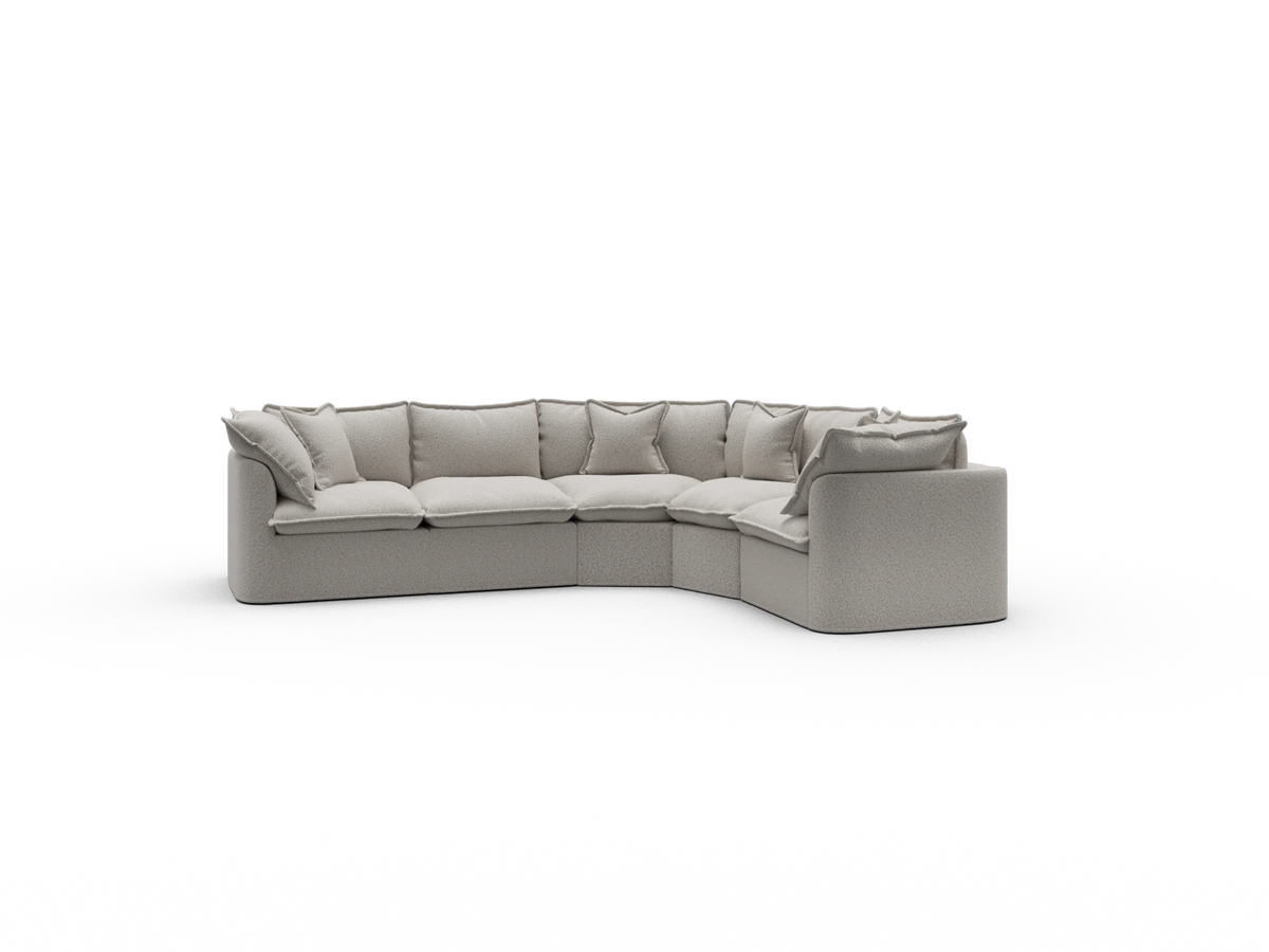 Tamarama Modular Sofa - 5 Sections / Regular / Aussie Latte (Luxe)