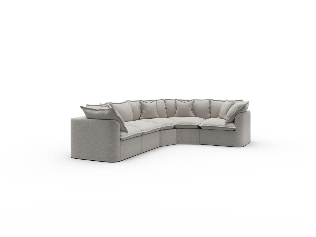 Tamarama Modular Sofa - 5 Sections / Regular / Aussie Latte (Luxe)