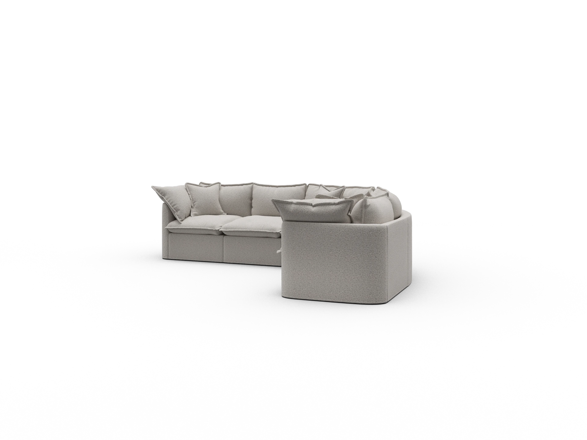 Tamarama Modular Sofa - 5 Sections / Regular / Aussie Latte (Luxe)