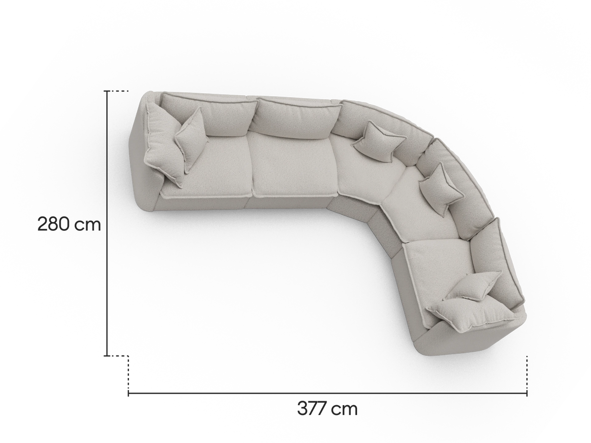 Tamarama Modular Sofa - 5 Sections / Extra Wide / Aussie Latte (Luxe)