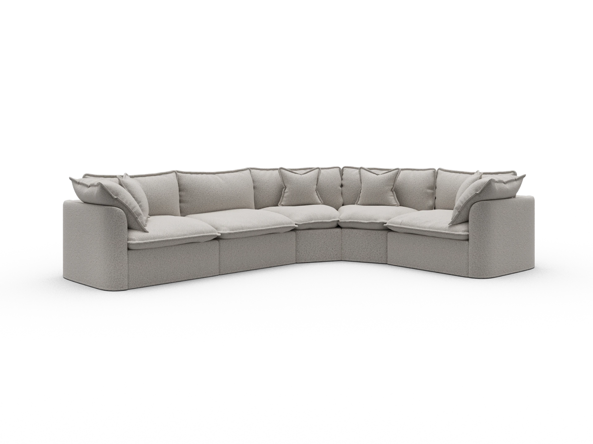 Tamarama Modular Sofa - 5 Sections / Extra Wide / Aussie Latte (Luxe)
