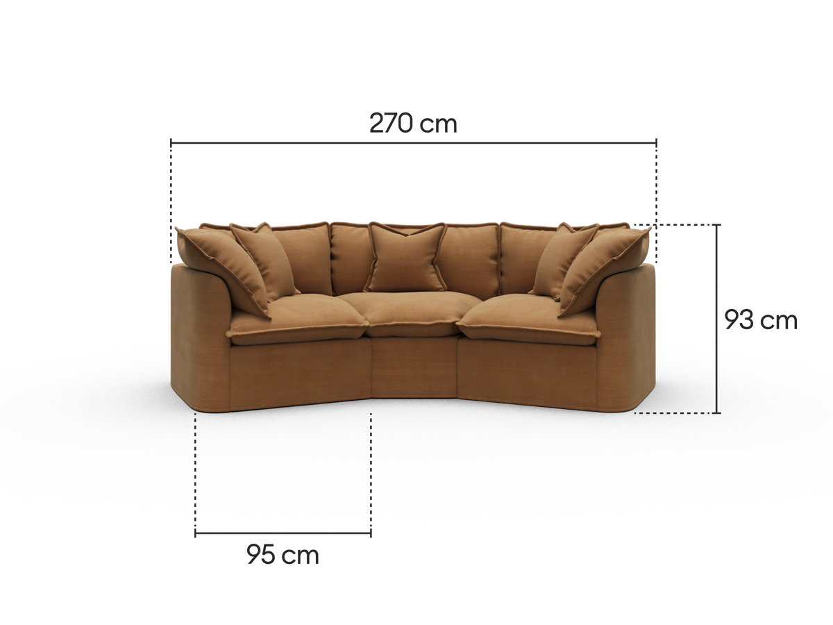 Tamarama Modular Sofa - 3 Sections / Regular / Bronzed Aussie