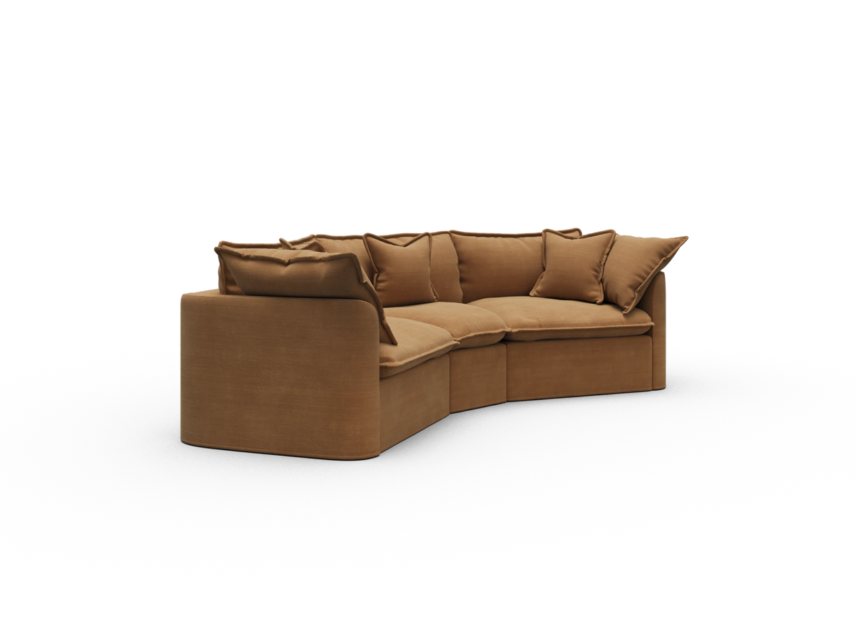 Tamarama Modular Sofa - 3 Sections / Extra Wide / Bronzed Aussie
