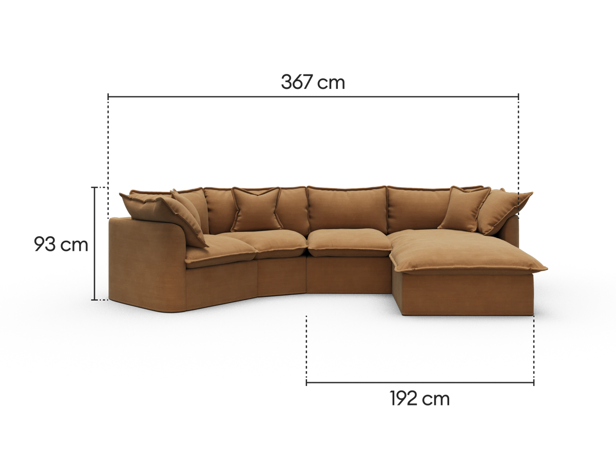 Tamarama Modular Sofa - 4 Sections / Regular / Bronzed Aussie