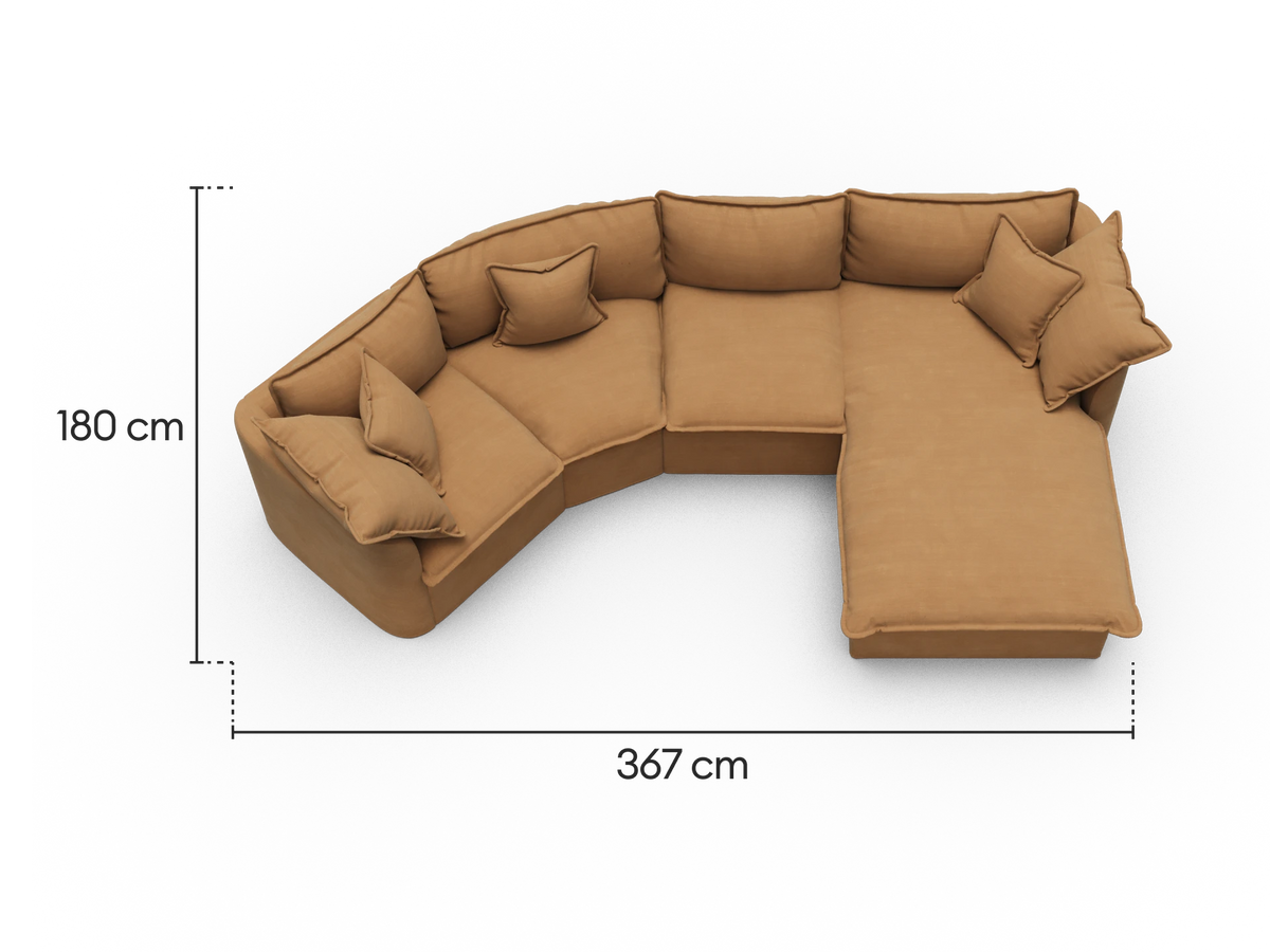 Tamarama Modular Sofa - 4 Sections / Regular / Bronzed Aussie