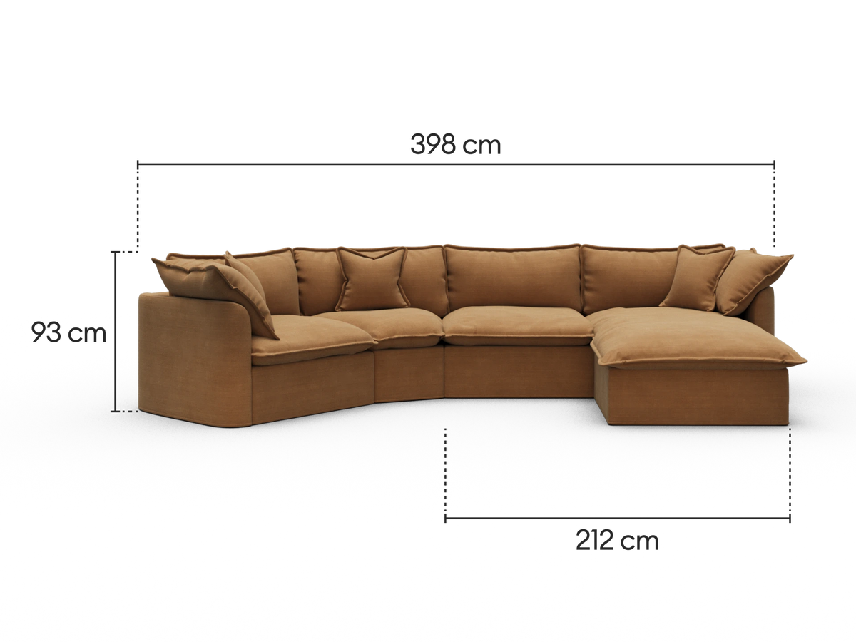 Tamarama Modular Sofa - 4 Sections / Extra Wide / Bronzed Aussie