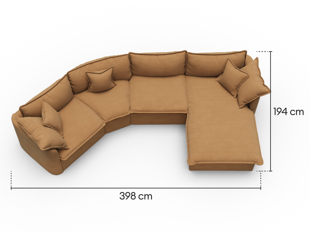 Tamarama Modular Sofa - 4 Sections / Extra Wide / Bronzed Aussie