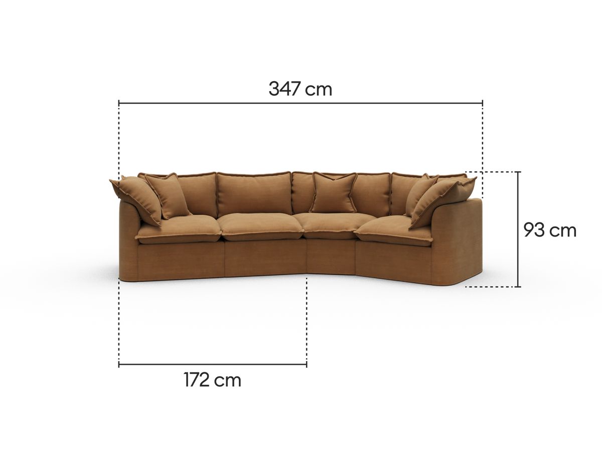 Tamarama Modular Sofa - 4 Sections / Regular / Bronzed Aussie