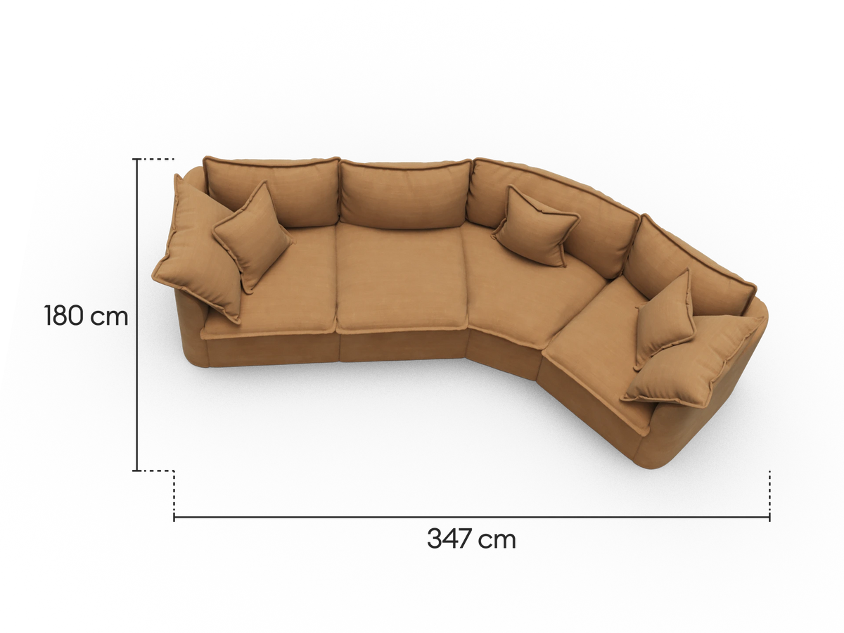 Tamarama Modular Sofa - 4 Sections / Regular / Bronzed Aussie