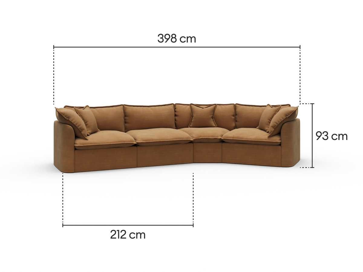 Tamarama Modular Sofa - 4 Sections / Extra Wide / Bronzed Aussie