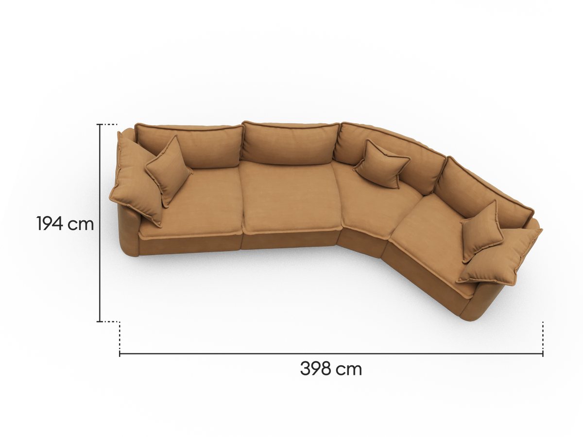 Tamarama Modular Sofa - 4 Sections / Extra Wide / Bronzed Aussie