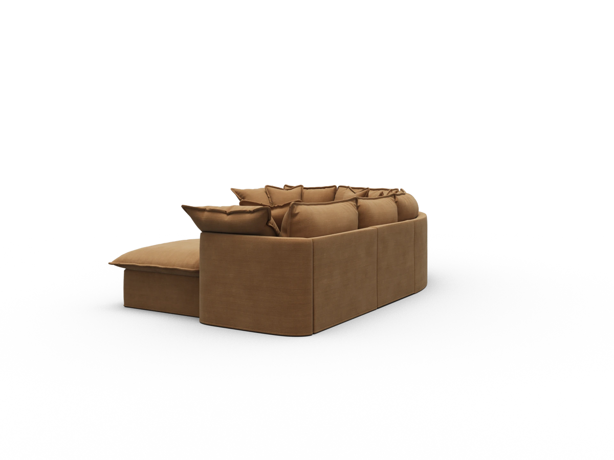 Tamarama Modular Sofa - 5 Sections with Chaise / Regular / Bronzed Aussie