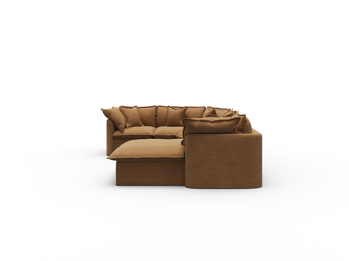 Tamarama Modular Sofa - 5 Sections with Chaise / Regular / Bronzed Aussie