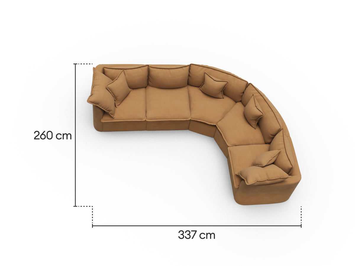 Tamarama Modular Sofa - 5 Sections / Regular / Bronzed Aussie
