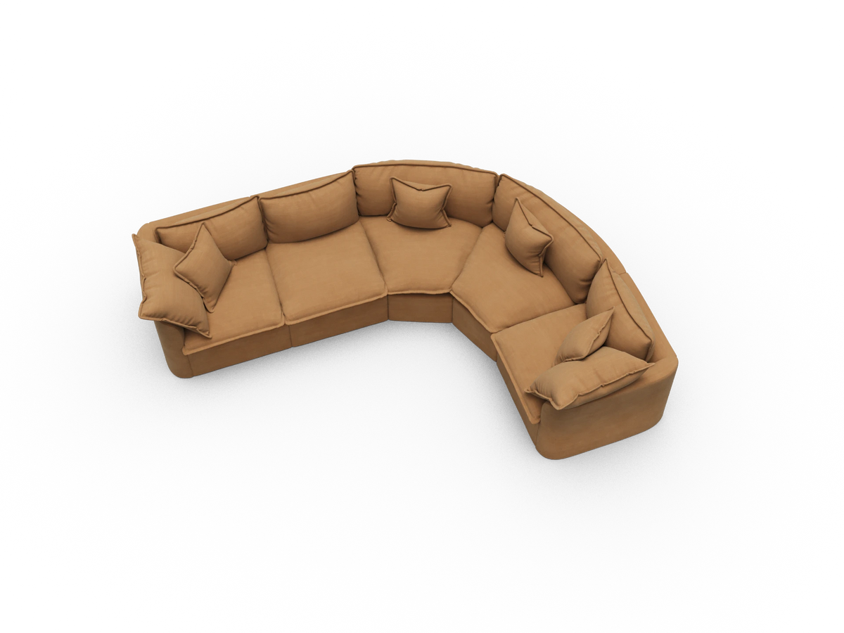Tamarama Modular Sofa - 5 Sections / Regular / Bronzed Aussie
